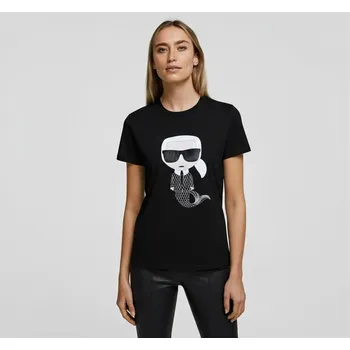 TRIČKO ČERNÉ KARL LAGERFELD K/ZODIAC T-SHIRT - PISCES ZNAMENÍ RYBY M