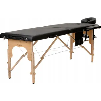 Zahradní lehátko Dvoudílné dřevěné lehátko černé barvy