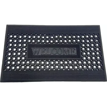 Rohožka Gumová vstupní rohož FLOMA HoneyComb Ramp Welcome - 45 x 75 x 1,5 cm
