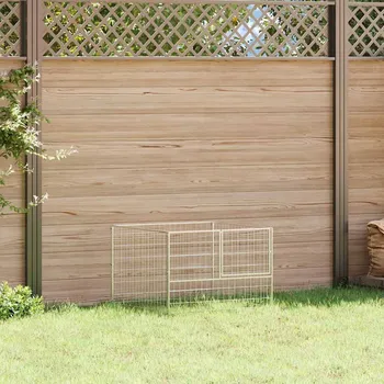 ohrádka pro psa zahrada-XL Psí kotec stříbrný 100 x 100 x 70 cm ocel 150792