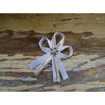 Svatební dekorace Svatební vývazek - bílá / zlatá