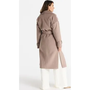 Dámský kabát Salme Vlněný kabát Luna Béžová Regular Fit 42