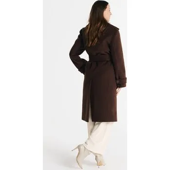 Dámský kabát Salme Vlněný kabát Miranda Hnědá Regular Fit 38