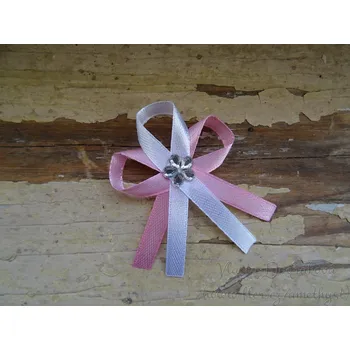 Svatební dekorace Svatební vývazek - růžová / bílá 94