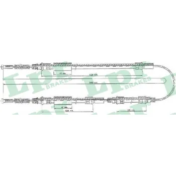 Lanko parkovací brzdy Tažné lanko, parkovací brzda LPR C0280B