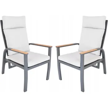 Zahradní židle Rojaplast kovová šedá