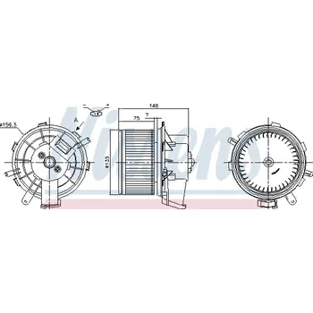 Klimatizace automobilu vnitřní ventilátor NRF NRF34344