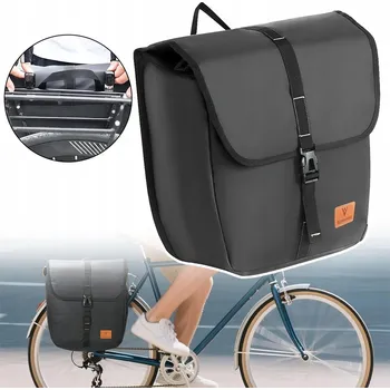 brašna na kolo TAŠKA NA KOLO CYKLISTICKÁ BRAŠNA VODĚODOLNÁ TAŠKA ČERNÁ NA NOSIČ 20L