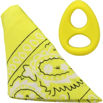 Rock Solid The Code Yellow, hanky šátek (žlutý = piss) a dvojitý silikonový kroužek