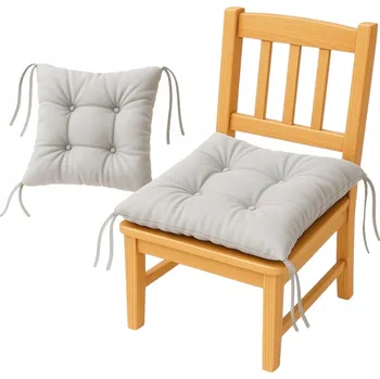 Polštář Polštář na židli ČTVEREC 40x40 cm SVĚTLE ŠEDÝ