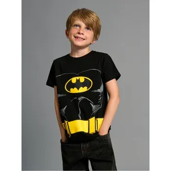 Chlapecké oblečení Sinsay - Bavlněné tričko s krátkým rukávem Batman - černá - 610CB-99X - 610CB-99X-104-2