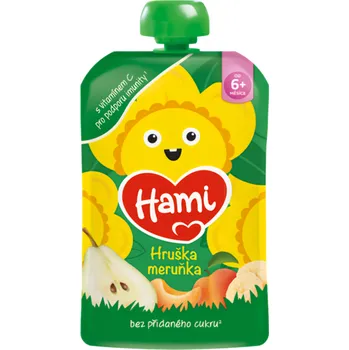 Hami Příkrm Jablko, hruška, banán a meruňka 100g