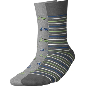 Dámské ponožky esmara® Dámské / Pánské ponožky, 2 páry (auta/pruhy, 43-46)