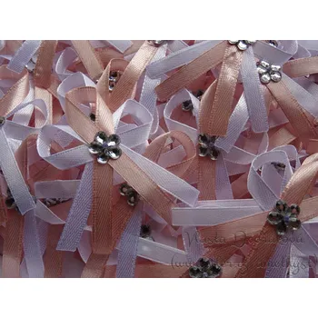 Svatební dekorace Svatební vývazek - bílá / pudrová 41