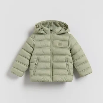 Reserved - Prošívaná bunda s kapucí - bledá zelená - 777HF-07X - 777HF-07X-110