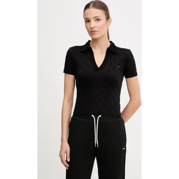 Pánské tričko Polo tričko Guess PEONY V5YP10.Z3OA0 černá 99X, vel. XS/S