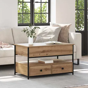 Konferenční stolek vidaXL Konferenční stolek se zásuvkou Artisanový dub 85 x 50 x 50 cm [883056]