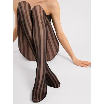 Dámské punčochy Dámské punčochové kalhoty G 6109 Raya 20 den Černá vzor - Fiore černá vzor 2-S