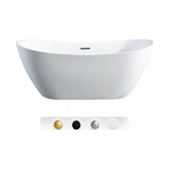 Vana Volně stojící akrylátová vana Braider Purea, odtok uprostřed, 170 x 75 cm