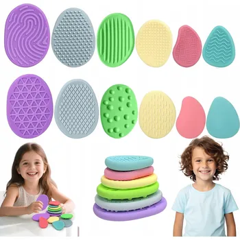 Hračka pro nejmenší ANTISTRESOVÉ SILIKONOVÉ HRAČKY SENZORICKÉ KAMENY BAREVNÉ PRO DĚTI