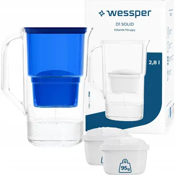 Filtrace vody Filtrační konvice Wessper D1 SOLID 2,8 l modrá + 3x filtr