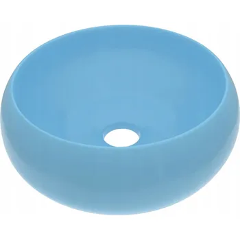 Umyvadlo Kulaté umyvadlo matné světle modrá 400 x 150 mm keramické