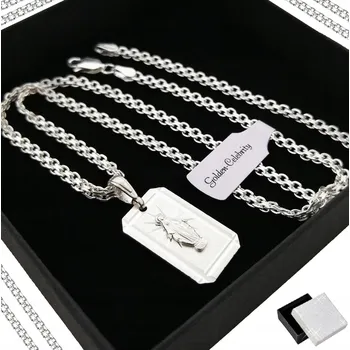 Řetízek PÁNSKÝ STŘÍBRNÝ ŘETÍZEK BISMACK + MEDAILON RYZOSTI 925