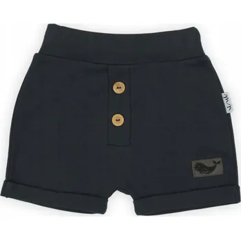 Chlapecké bavlněné šortky na gumu grafitové Nicol, vel. 92