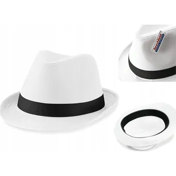 Klobouk Beechfield Fedora klobouk bílý, velikost 56
