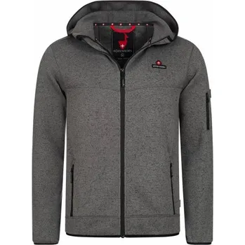 Pánská mikina Pánská fleecová mikina HÖHENHORN TACUL L Tmavě šedá, Černá