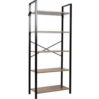 Knihovna REGÁL POLICE INDUSTRIAL LOFT DO OBÝVÁKU ŽEBŘÍK DUB PŘÍRODNÍ 153x66x30 cm