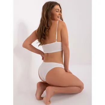 Kalhotky FPrice klasické bavlněné kalhotky ecru s mašlí, XL i523_2016103415182