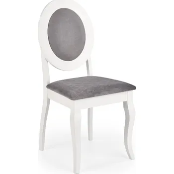 Jídelní židle Stylová čalouněná židle do jídelny Barock - Halmar Bílá / Šedá 45x93 cm