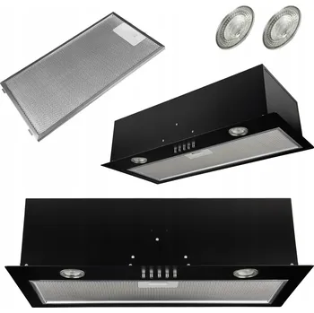 Digestoř Digestoř pod skříňku k zabudování 50 cm černá LED SLIM2 moderní