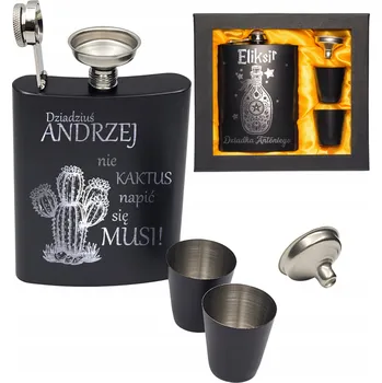 Placatka PLACATKA s gravírováním DÁREK pro Dědečka k NAROZENINÁM 40 50 60 70 jack daniels