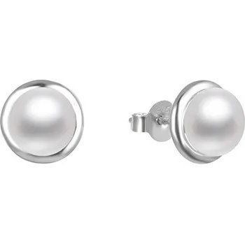Náušnice Beneto Elegantní stříbrné náušnice s perlami AGUP2685P