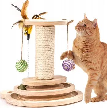 ŠKRABADLA PRO KOČKY S MÍČKY A ŠANĚJEM KOČIČÍM HRAČKA 30 CM