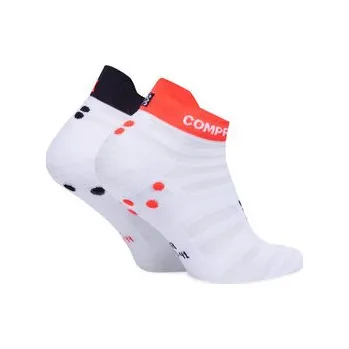 Pánské ponožky Krátké ponožky Compressport Pro Racing Socks v4.0 Ultralight Run Low XU00051B Bílá T1