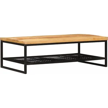 Konferenční stolek vidaXL Konferenční stolek Hnědá a černá Masivní mangové dřevo [4104608]