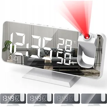 Hodiny Hodiny s projektorem teploty a vlhkosti a LED displejem