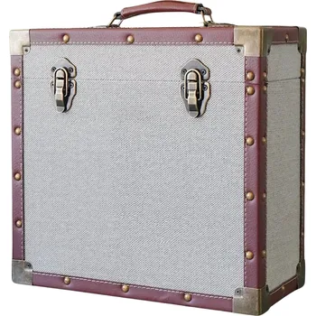 Hi-Fi komponenty Steepletone 12 Inch Kufr na LP desky 1 Grey/Faux Leather