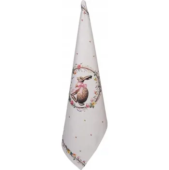 Utěrka Kuchyňská utěrka Bavlna Béžová Květiny Králík 50x70 cm. C&E