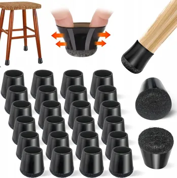 Podložka pod nábytek FILCOVÉ PODLOŽKY NA NOHY ŽIDLÍ 15-20MM SILIKONOVÉ OCHRANNÉ NÁSTAVCE 24KS