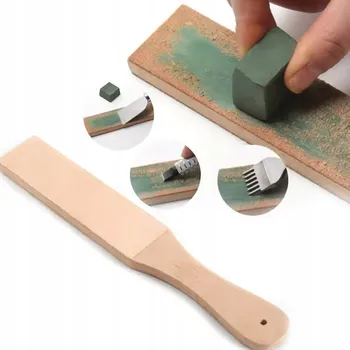 Vrták Kožený stropní obtahovací řemen oboustranný na dřevě (pro broušení a leštění)