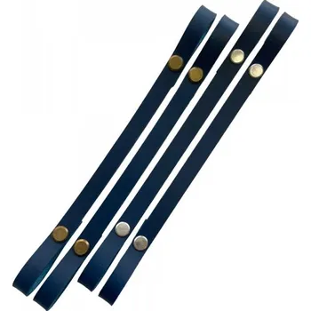 Kabelka Popruh na košík nebo kabelku kožený š.1cm - 50cm - modrý