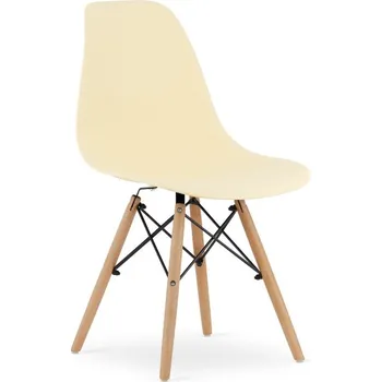 Jídelní židle Jídelní židle OSAKA krémová (hnědé nohy)