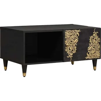 Konferenční stolek vidaXL Konferenční stolek Černá 80 x 50 x 40 cm Masivní mangové dřevo [4018812]