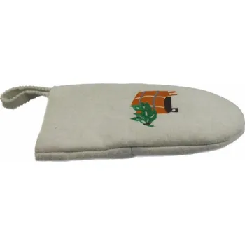 Rukavice do sauny FLAMMIFERA, 29,5 x 22,5 cm, bílá