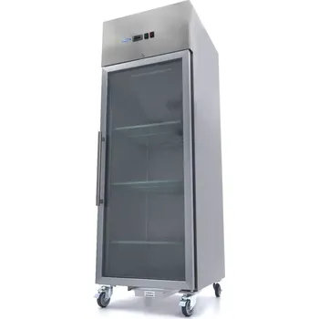 Mraznička Maxima Mrazící skříň - 700 l - 3 nastavitelné police (2/1 GN) - nerezová ocel - se skleněnými dveřmi | 09400036