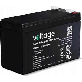 Záložní baterie Akumulátor AGM Voltage 12V 9Ah VE12-9.0